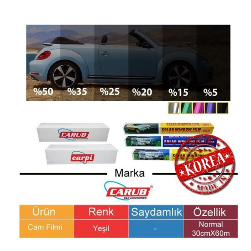 CAM FİLMİ ÖN YEŞİL TAIWAN 30x60m