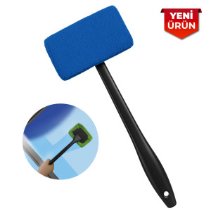 ARAÇ CAM TEMİZLEME VE BUĞU ÖNLEME FIRÇASI MİKROFİBER PEDLİ