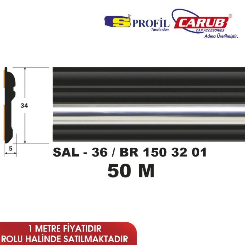 ÇITA SAL 36 34MMX50M KT SİYH ŞERİT KROM