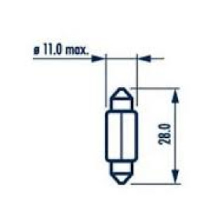 AMPUL SOFİT 31mm 12V 10W JAPON NARVA