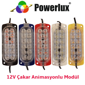 ANİMASYONLU LED ÇAKAR MODÜL (TEK RENK) 12 LED 2.4W 12V