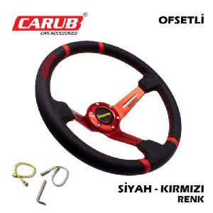 DİREKSİYON SPOR DERİ SİYAH KIRMIZI ORIFTING