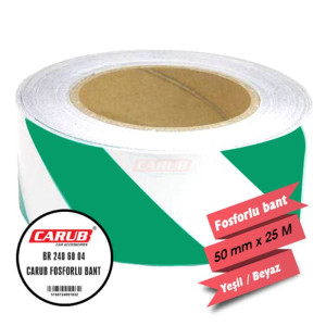 FOSFORLU BANT ÇAPRAZ 5CMX25M YEŞİL-BEYAZ