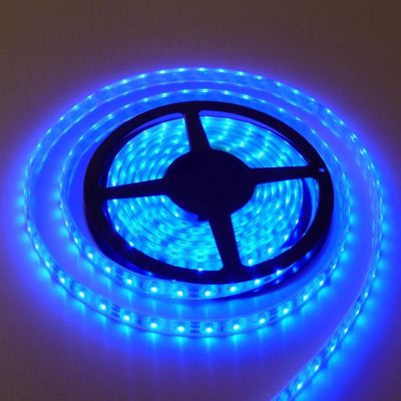 ŞERİT LED 3528 (TEK ÇİPLİ) SİLİKONLU ŞERİT LED 5M MAVİ 24V