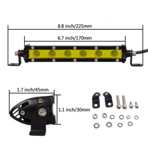OFF-ROAD ÇALIŞMA LAMBA 10-30V 18W 6 LED METAL SARI