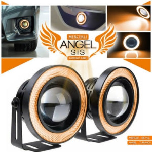 ANGEL SİS FARI MERCEKLİ 76MM-89MM TURUNCU