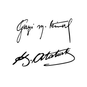 ATATÜRK İMZA ETİKET