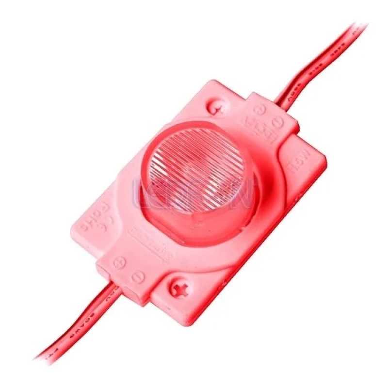 TEKLİ 1,5 WATT POWER MERCEKLİ MODÜL LED (MANDA GÖZÜ) PEMBE 24V