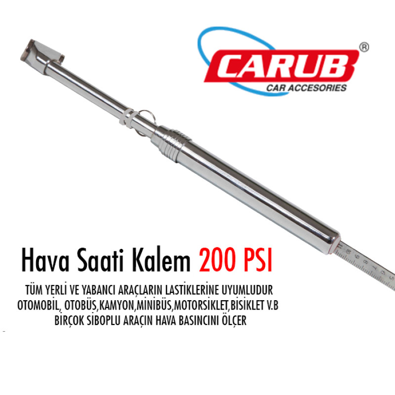 LASTİK HAVA ÖLÇER METAL BÜYÜK 208 TİP 200 PSI