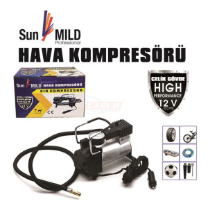 HAVA KOMPRESÖRÜ METAL IŞIKSIZ SİYAH 12V