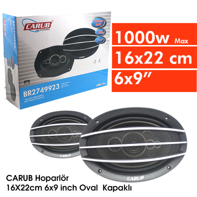 HOPARLÖR OVAL 16x22CM 6x9" KAPAKLI (CARUB)