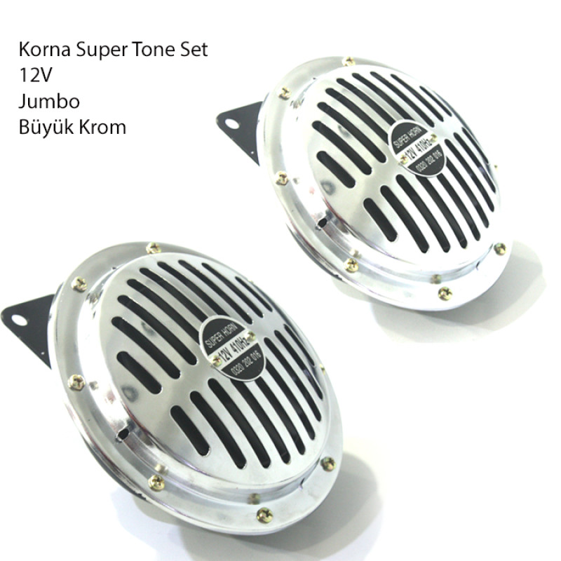 KORNA SÜPER TON JUMBO BÜYÜK KROM SET 12V