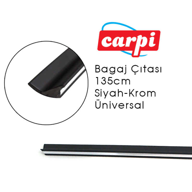 BAGAJ ÇITASI 135cm SİYAH-KROM UNIVERSAL