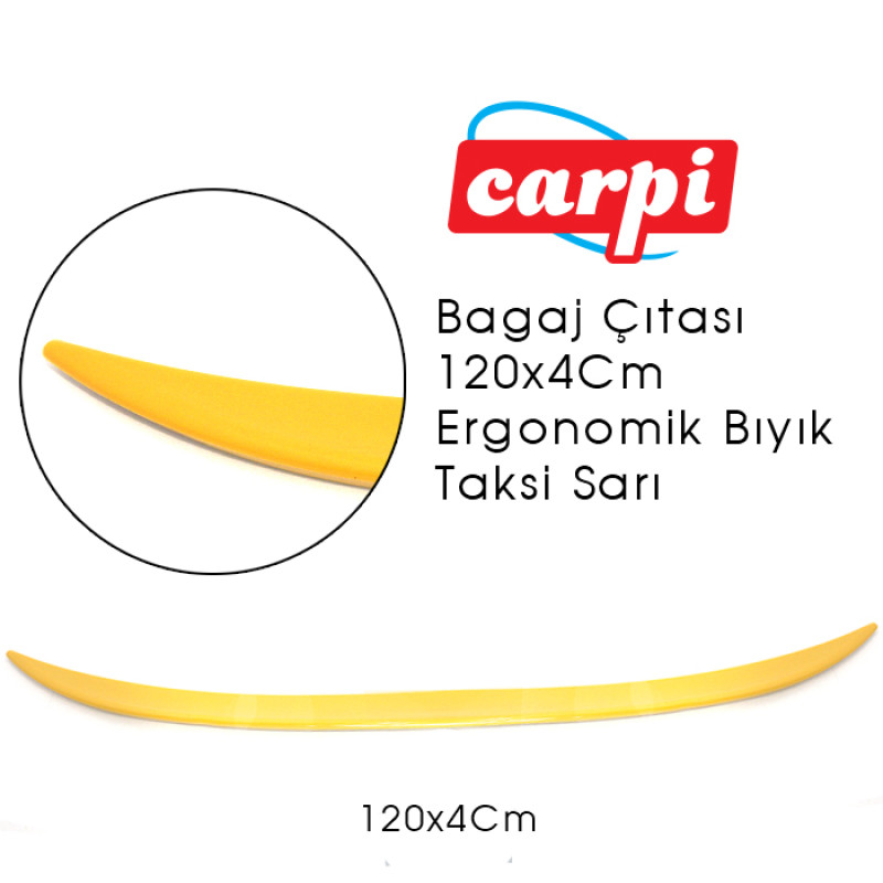 BAGAJ ÇITASI 120X4CM ERGONOMİK BIYIK PARLAK TAKSİ SARI