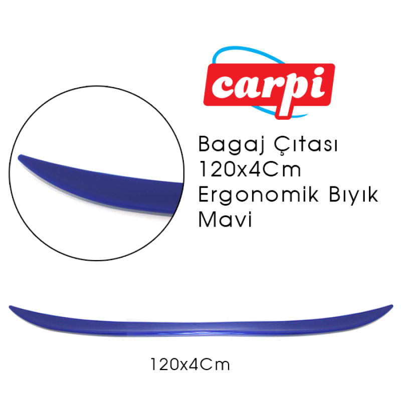 BAGAJ ÇITASI 120X4CM ERGONOMİK BIYIK PARLAK MAVİ