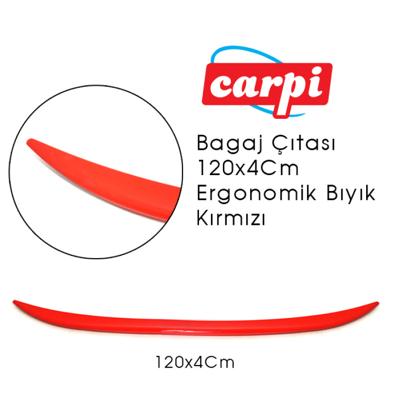 BAGAJ ÇITASI 120X4CM ERGONOMİK BIYIK PARLAK KIRMIZI