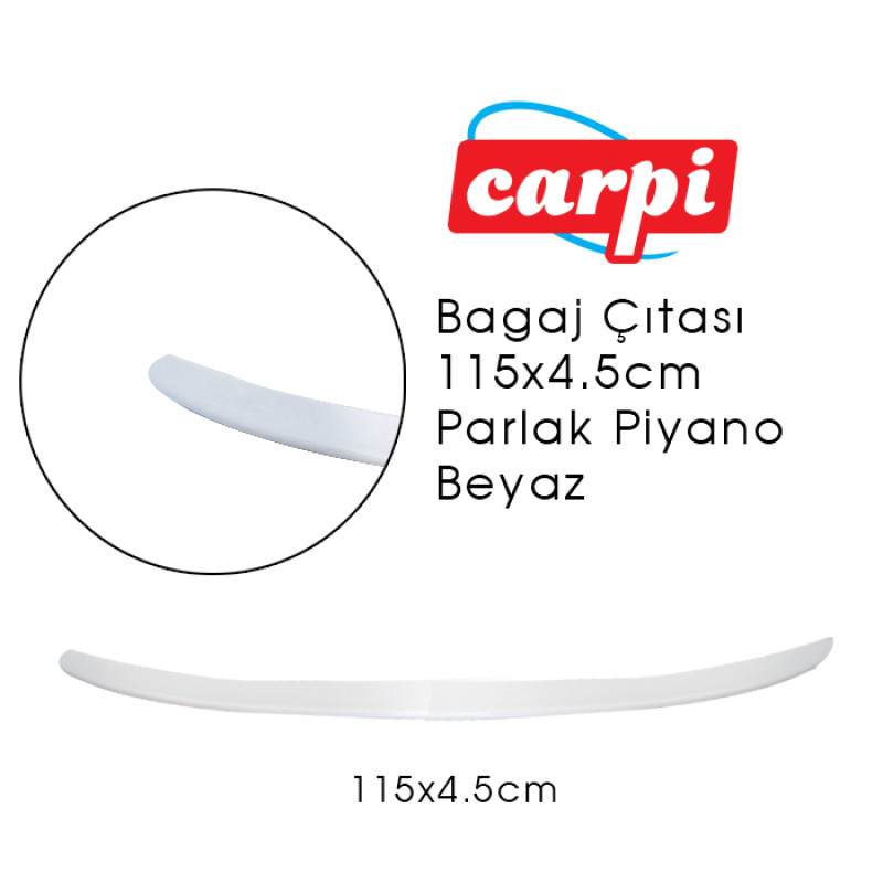 BAGAJ ÇITASI 115x4.5cm PARLAK PİYANO BEYAZ