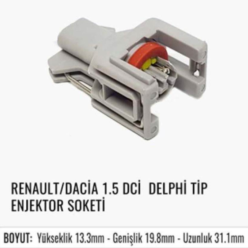 RENAULT/DACIA 1.5 DCİ DELPHİ TİP ENJEKTÖR SOKETİ