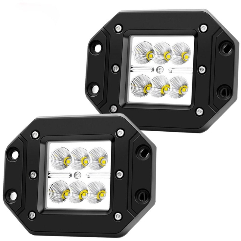 OFF-ROAD PROJEKTÖR 10-30V 18W 6 SMD KARE