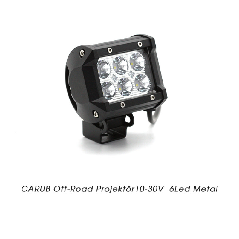 OFF-ROAD PROJEKTÖR 10-30V 6 LED METAL