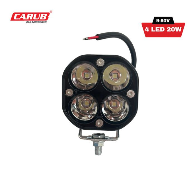 OFF- ROAD 4 LED BEYAZ 20W 9-80V 8x8CM