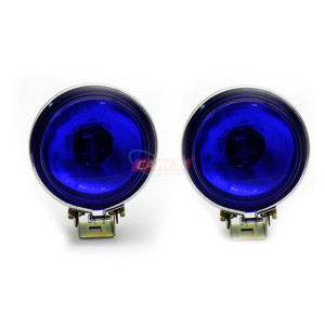 FREN LAMBASI OBEN 9CM YUVARLAK METAL SİYAH MAVİ 12V