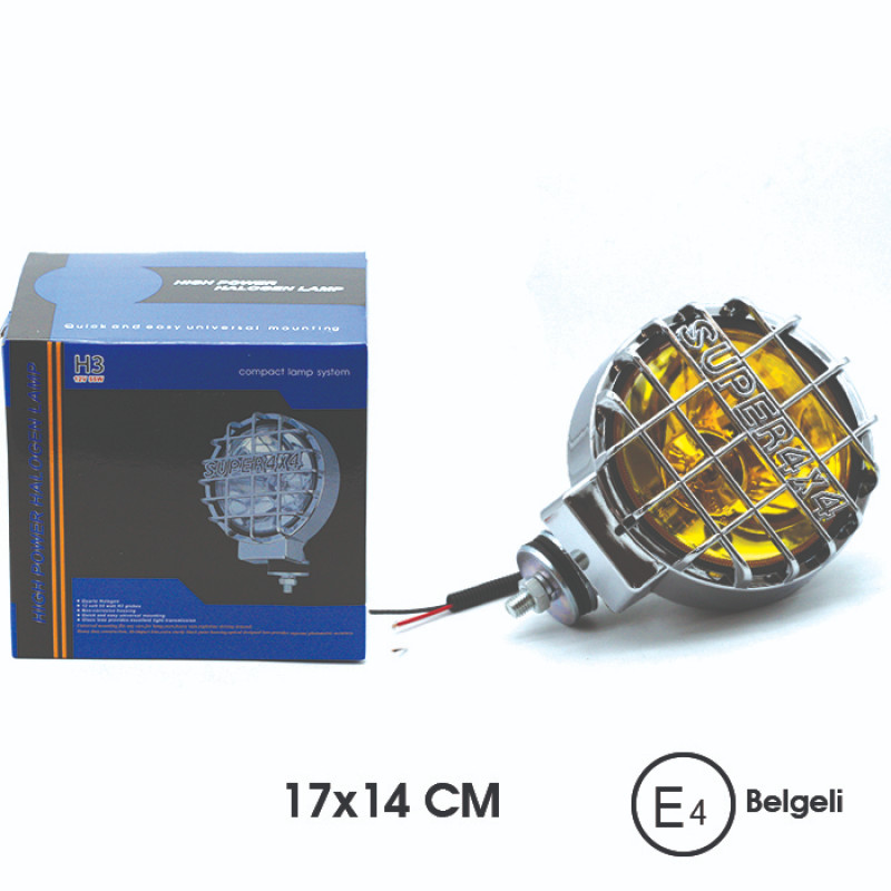 SİS LAMBASI YUVARLAK 4X4 KROM SARI 12V