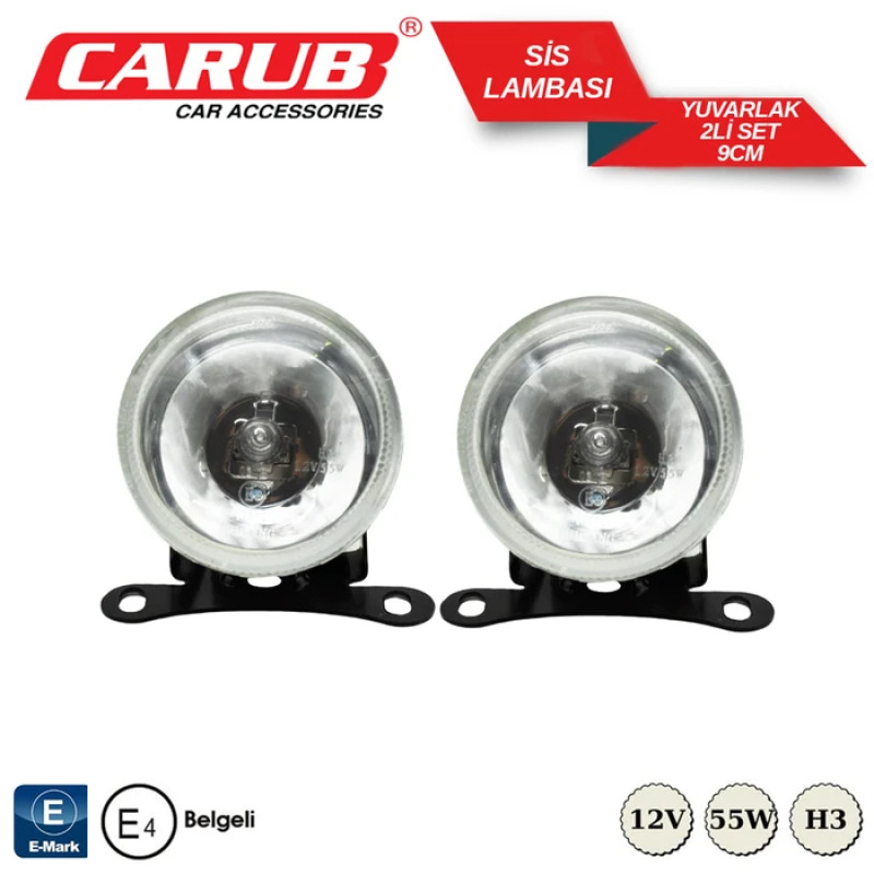SİS LAMBASI YUVARLAK 9CM BEYAZ 12V