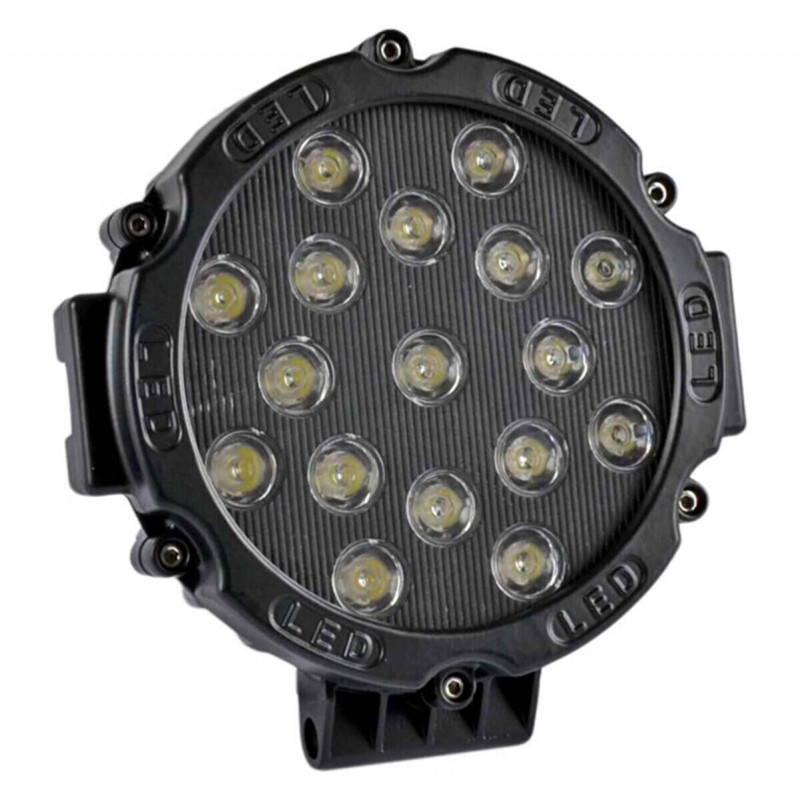 OFF-ROAD PROJEKTÖR 10-30V 7” 17 LED 51 WATT SİYAH KASA