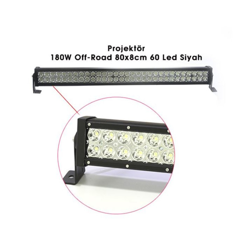OFF-ROAD BAR LED 180W 80X8CM 60 LED