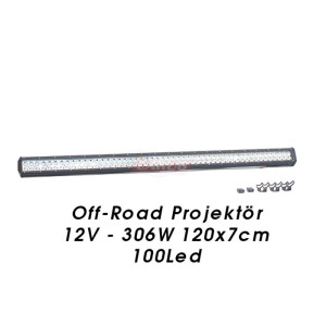 OFF-ROAD PROJEKTÖR 306W 120x7cm 100 LED 12V