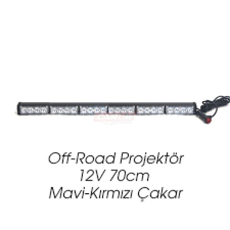 OFF-ROAD PROJEKTÖR 12-24V 70cm Sarı KIRMIZI MAVİ ÇAKAR FONKSİYONLU