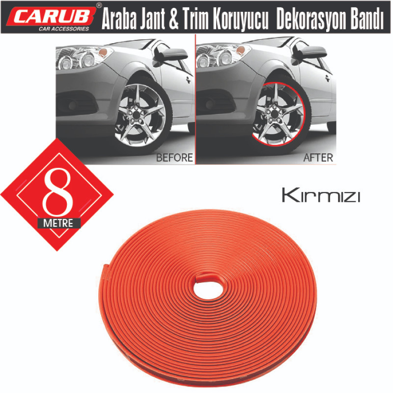 JANT KENARI FİTİL ŞERİT 8 METRE KIRMIZI