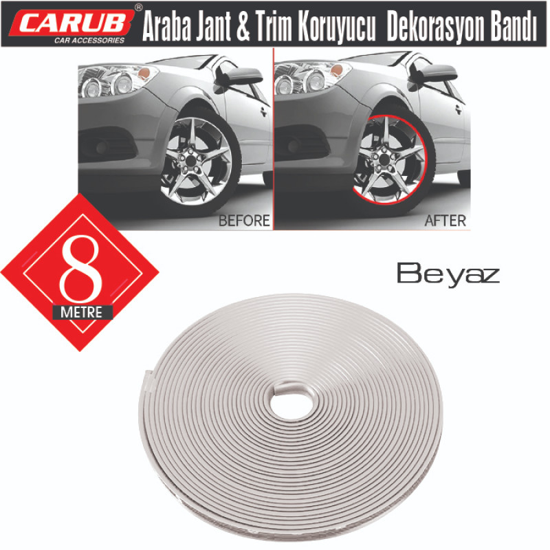 JANT KENARI FİTİL ŞERİT 8 METRE BEYAZ