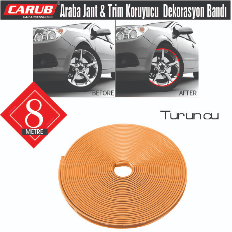 JANT KENARI FİTİL ŞERİT 8 METRE TURUNCU
