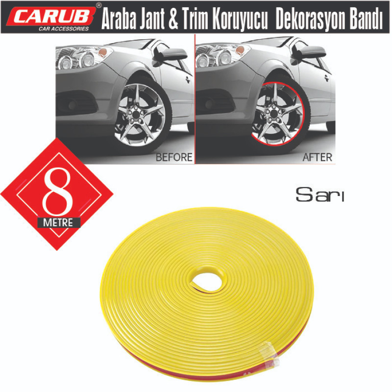 JANT KENARI FİTİL ŞERİT 8 METRE SARI