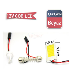 LAMBA COB LEDLİ POWER METAL 32mmX16mm BEYAZ 12V