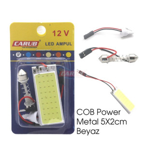 LAMBA COB LEDLİ POWER METAL 50mmX20mm BEYAZ 12V