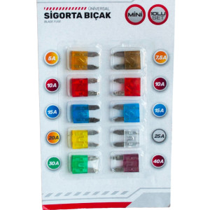 MİNİ BIÇAK SİGORTA SETİ 10'LU
