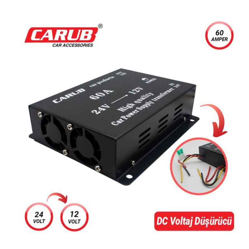 TRANSFORMERS DÜŞÜRÜCÜ 60 AMPER 24V>12V