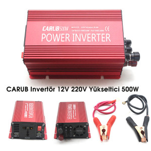 INVERTOR 12V 220 Yükseltici 500W 1+USB+ ÇAKMAKLIK UCU