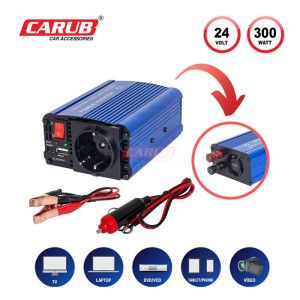 INVERTÖR 24V 300W 220V YÜKSELTİCİ+USB ÇIKIŞ