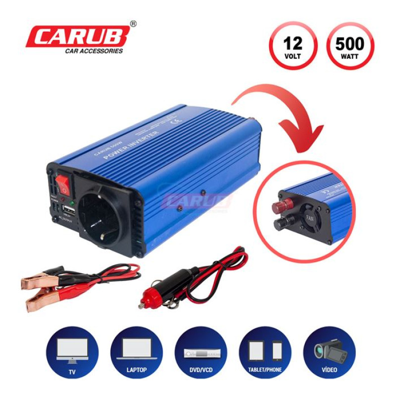 INVERTÖR 12V 500W 220V YÜKSELTİCİ+ USB ÇIKIŞ