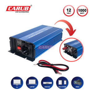 Invertör12V 1000W 220V YükselticiW1+USB+Ç.UÇ