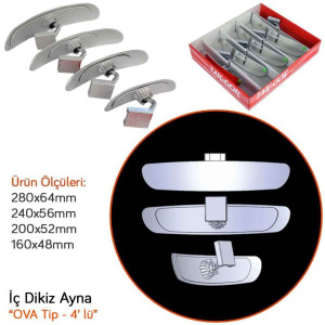 AYNA İÇ DİKİZ OVA KOLLU 4'LÜ SET