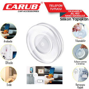 TELEFON TUTUCU JEL UNIVERSAL ŞEFFAF YUVARLAK