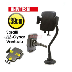 TELEFON TUTUCU 39CM SPİRALLİ OYNAR 360 DERECE VANTUZLU