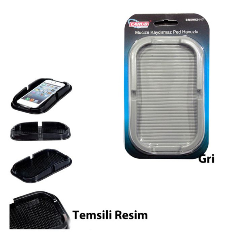KAYDIRMAZ ELASTİK HAVUZLU GRİ