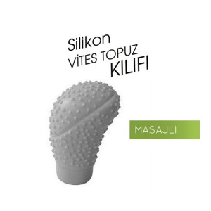 SİLİKON VİTES TOPUZ KILIFI OVAL MASAJLI GRİ