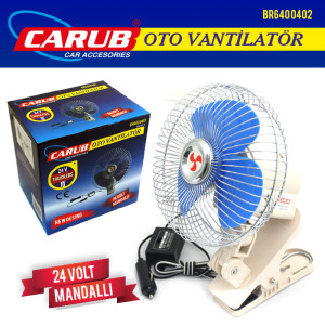 ARAÇ İÇİ VANTİLATÖR 10" MANDALLI 24V